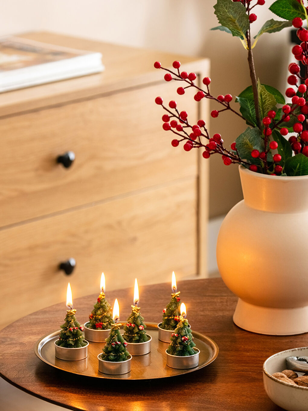 LCW HOME Weihnachtlich Gestaltete Dekorative Kerze 6er-Pack -W3BA01Z8-F9C
