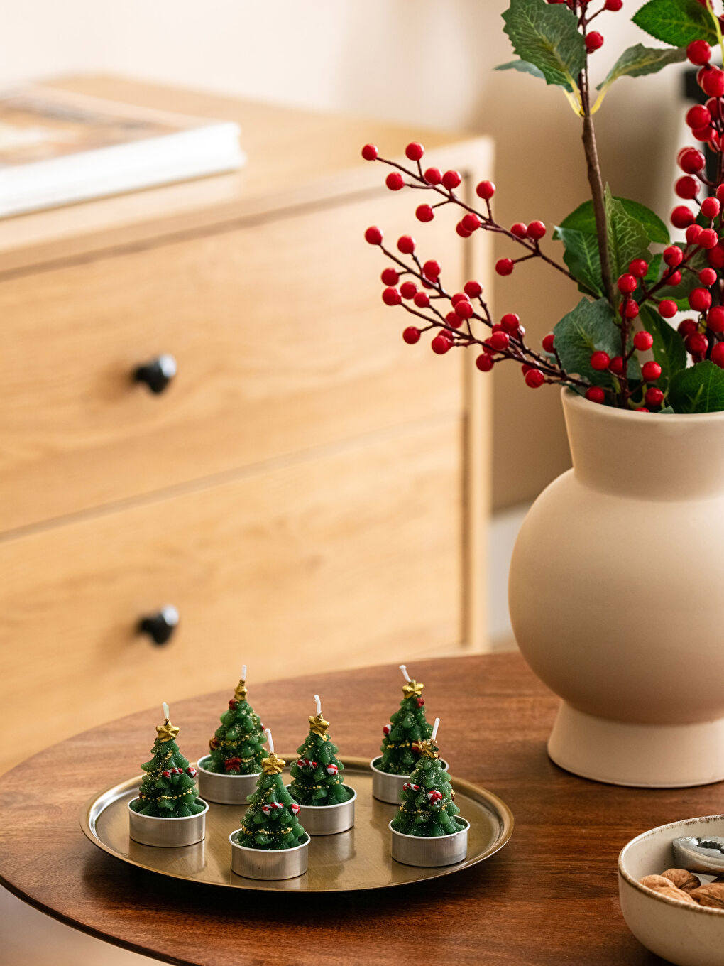 LCW HOME Weihnachtlich Gestaltete Dekorative Kerze 6er-Pack -W3BA01Z8-F9C
