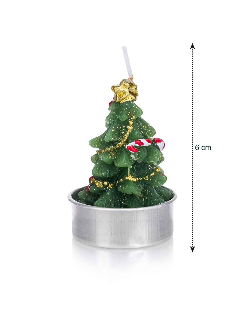LCW HOME Weihnachtlich Gestaltete Dekorative Kerze 6er-Pack -W3BA01Z8-F9C