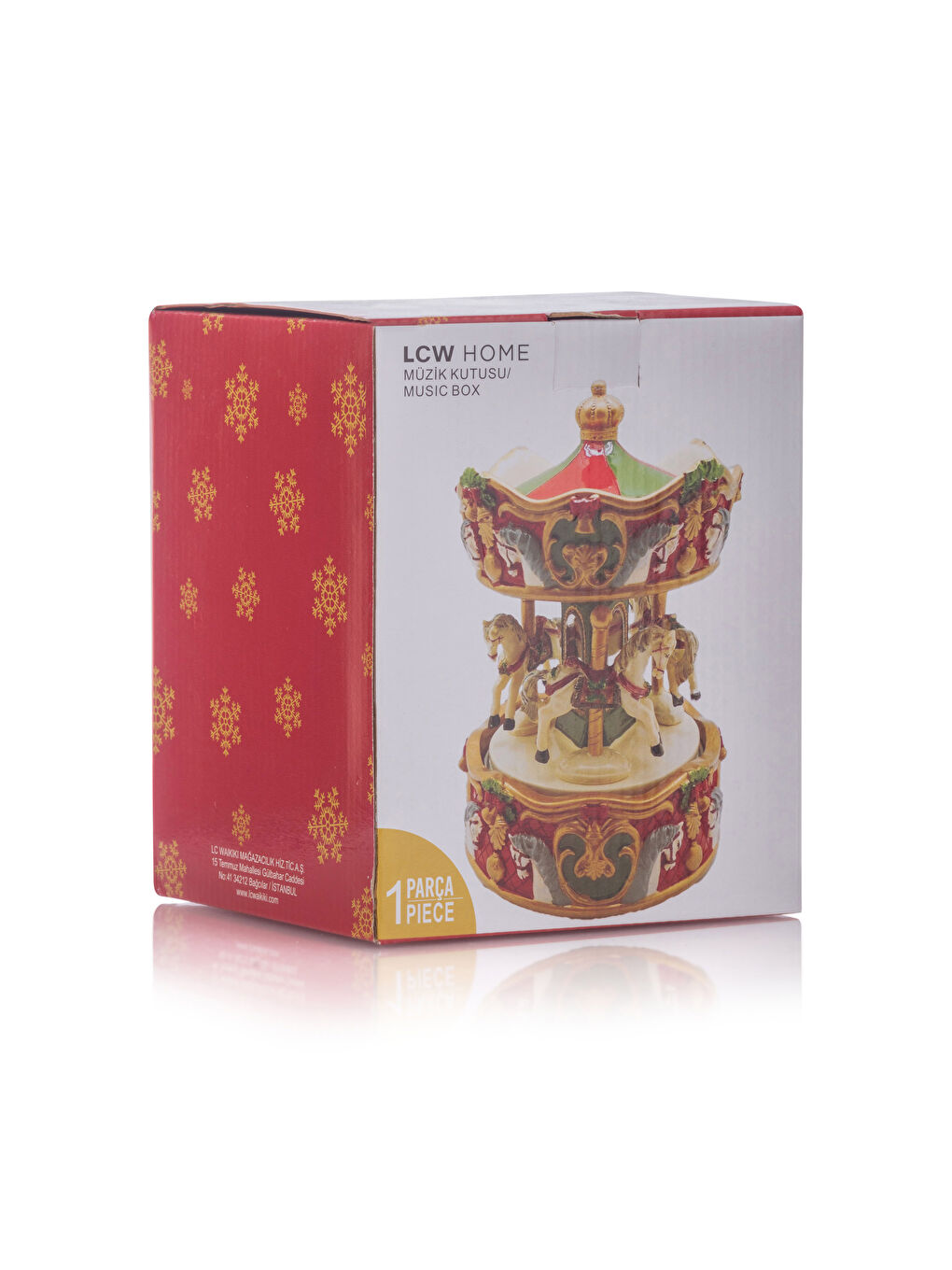 New Year-Themed Music Box 11x11x16 cm-3