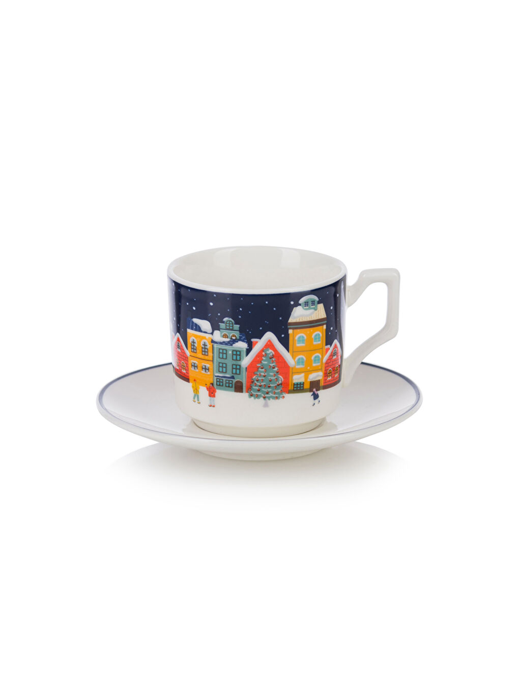 Karışık Yılbaşı Temalı 2 Kişilik Kahve Fincan Takımı 90 ml-4