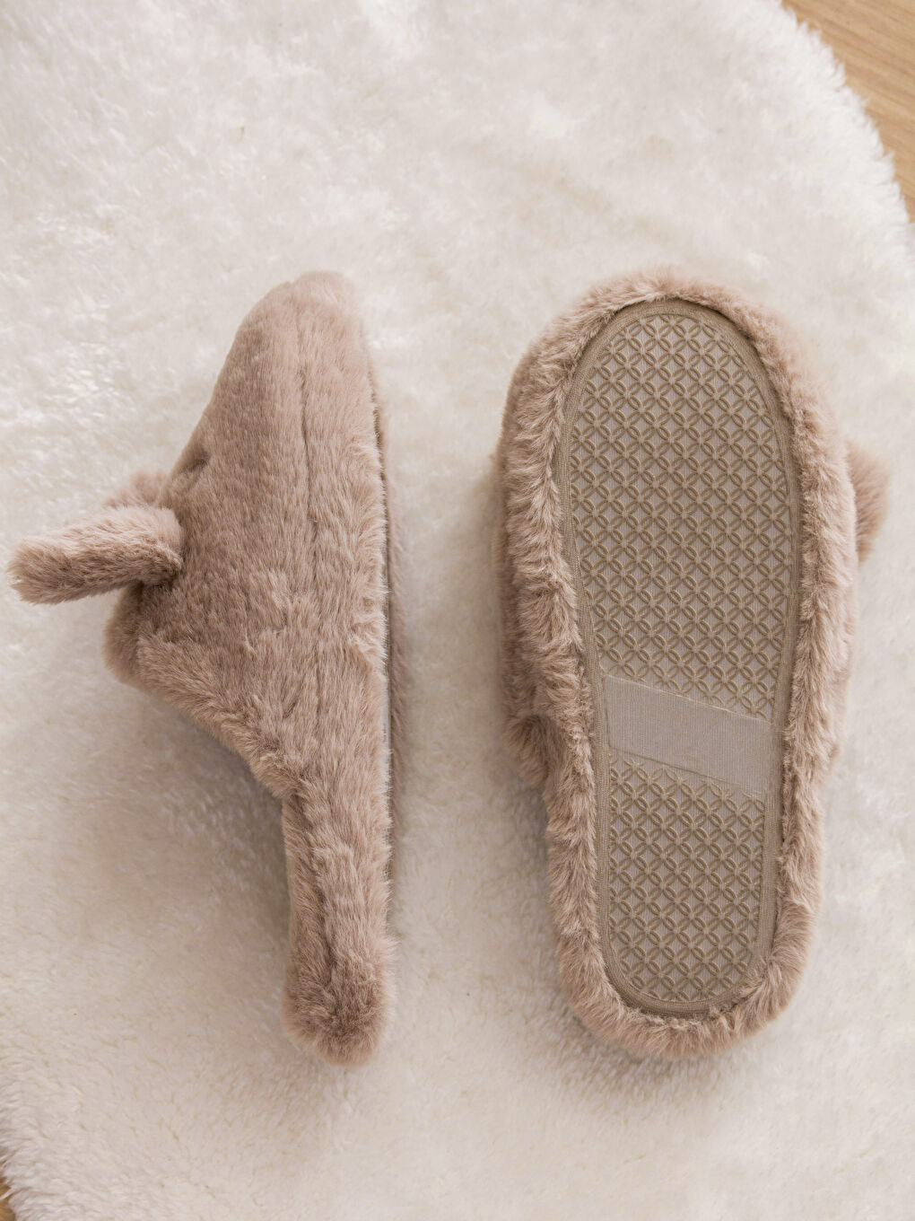 Papuci de Casă pentru Femei din Pluș cu Aplicații 3D-3