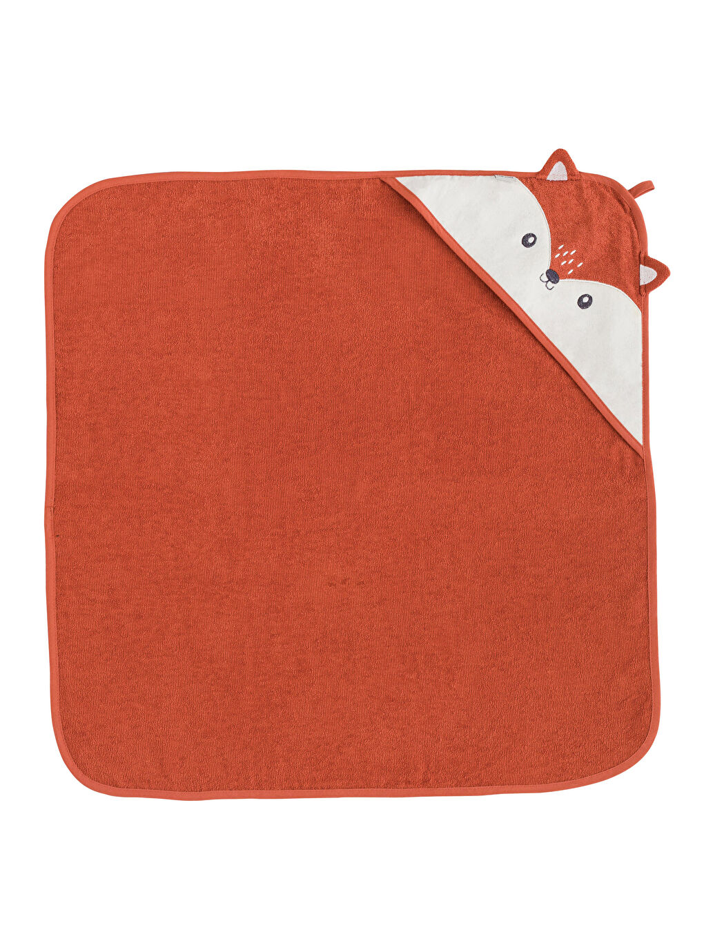 Serviette de bain bébé en coton brodé 75x75 cm-3