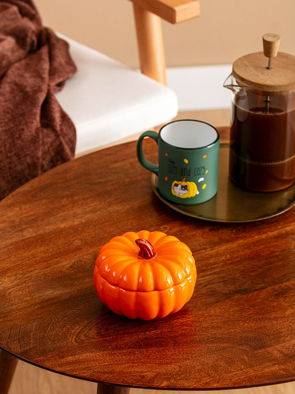 Turuncu Bal Kabağı Dekoratif Mum 210 g-2