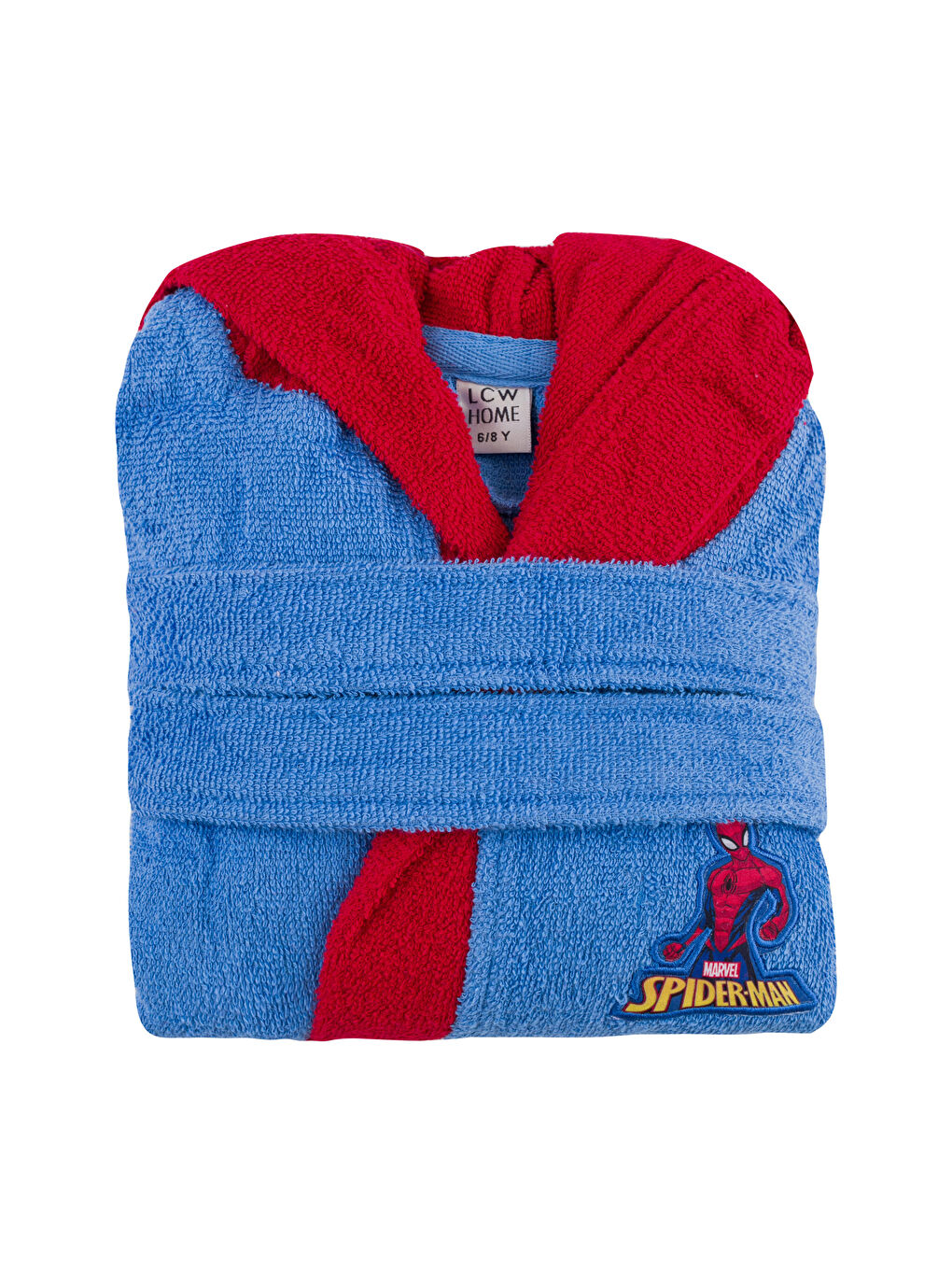 Halat de baie cu glugă imprimat Spiderman pentru băieți-5