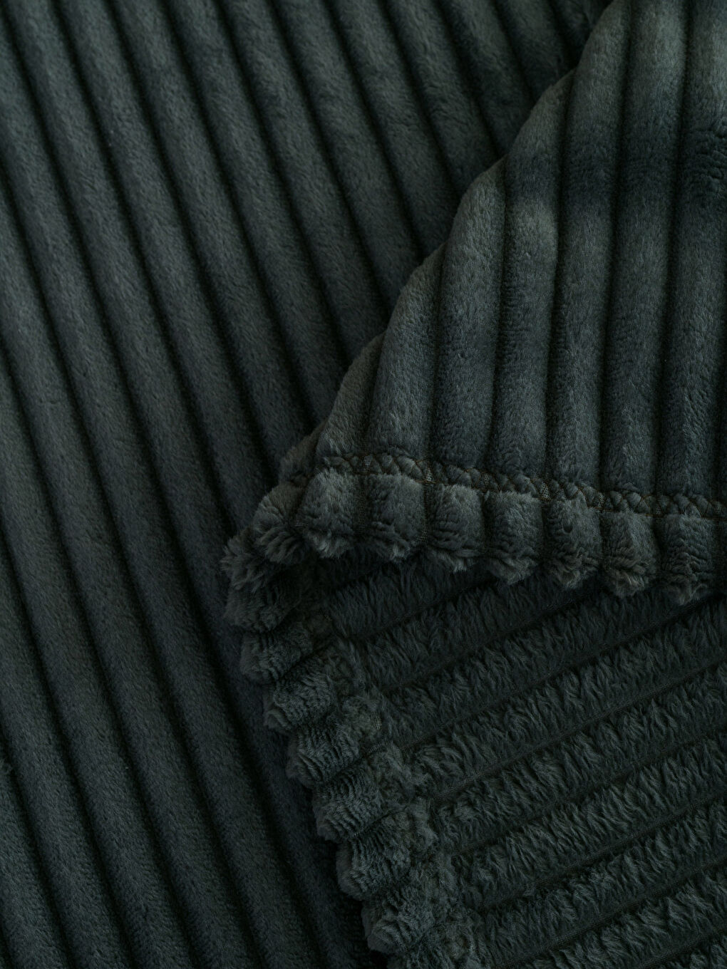 Haki Wellsoft Fitilli Çift Kişilik Battaniye 200x220 cm-3