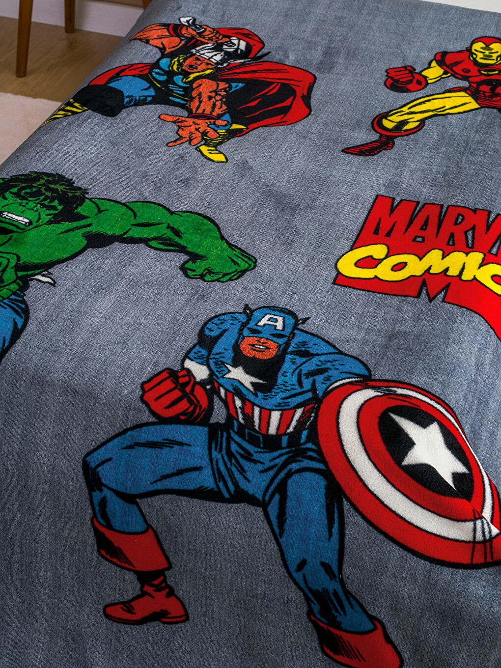Karışık Marvel Baskılı Çocuk Battaniye 150x200 cm-2