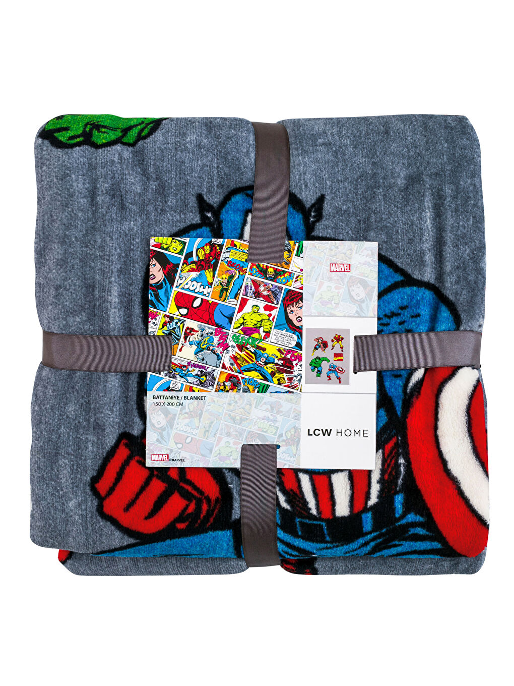 Karışık Marvel Baskılı Çocuk Battaniye 150x200 cm-4