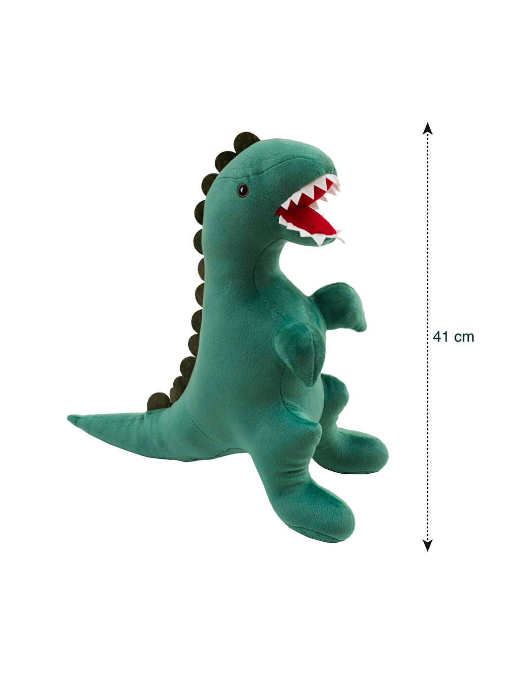 Haki Dinozor Figürlü Dolgulu Pelüş Bebek Kırlent 41 cm-3