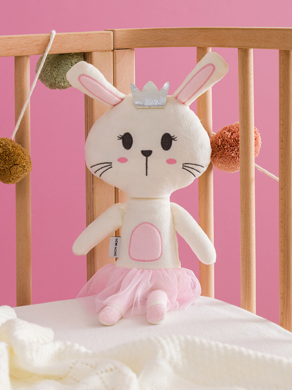 Filled Embroidered Baby Throw Pillow 40 cm-2