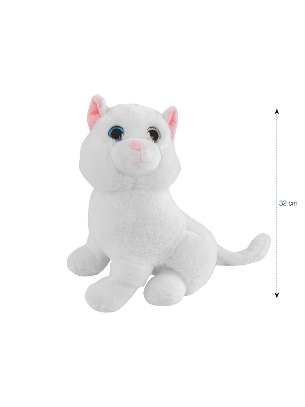 Langes Katzen-Plüschkissen – Süßes Schlafkätzchen Zum Kuscheln, 50/70/90 Cm, In Schwarz, Weiß, Gelb &