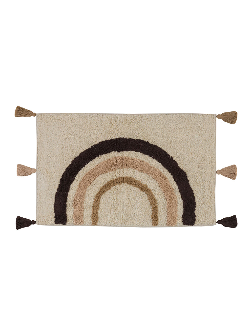 Tapis de bain avec détails à pompons 50x70 cm-5