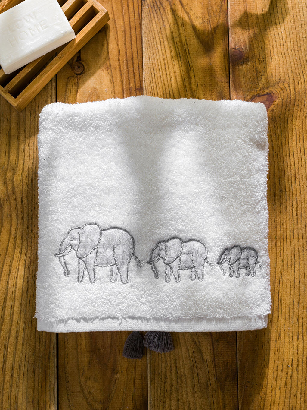 Lcw Home Serviette de Toilette Brodée en Coton 50x80 cm -W3DJ07Z8-EEW