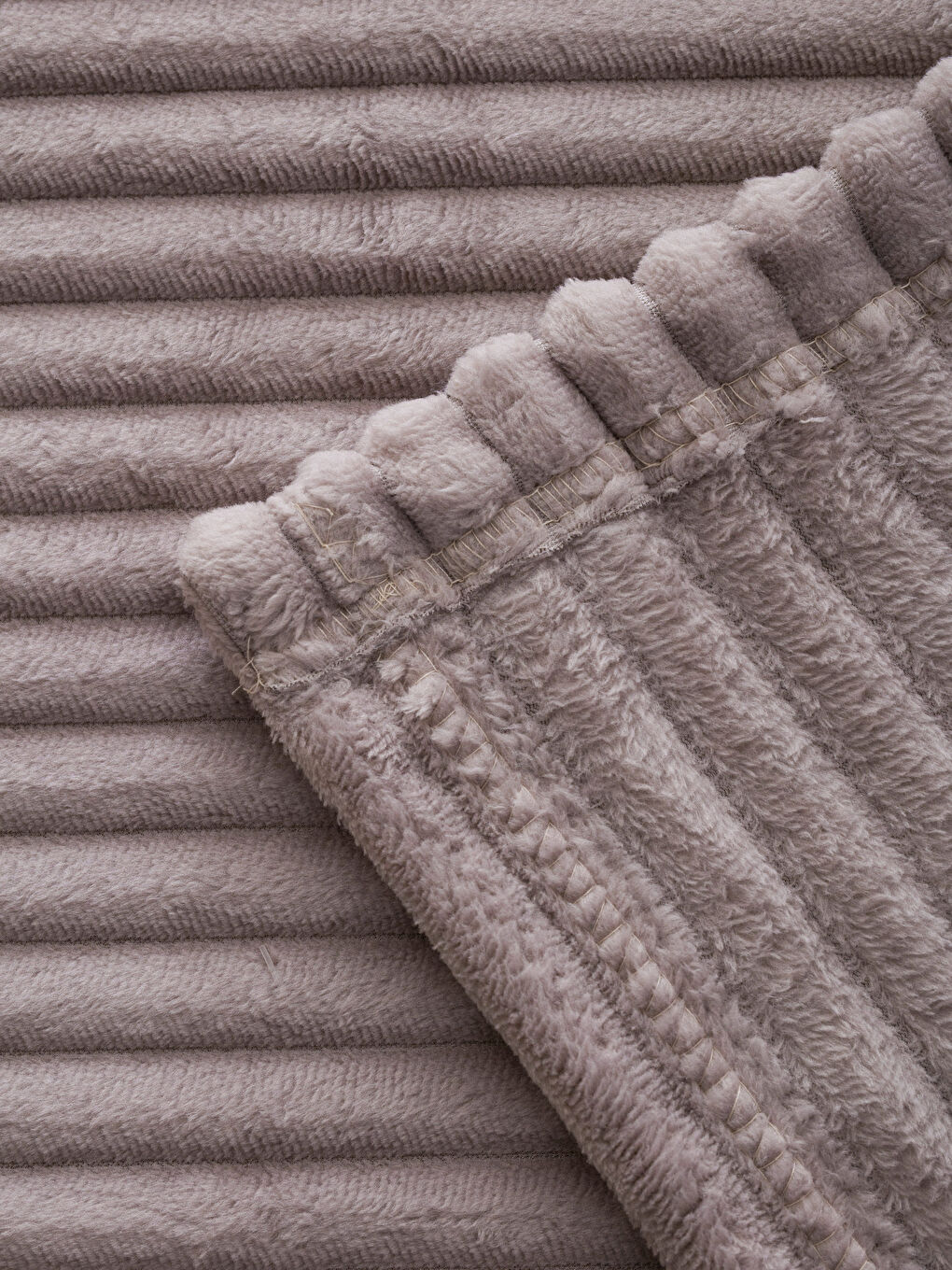 Bej Wellsoft Fitilli Tek Kişilik Battaniye 150x200 cm-3