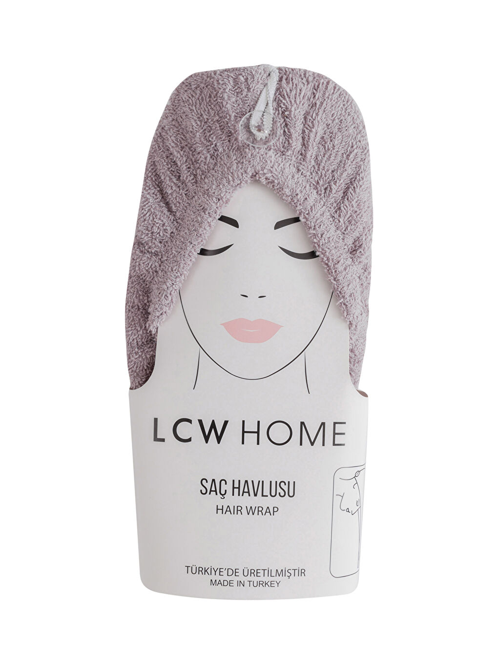 Pembe Pamuklu Kadın Saç Havlusu-2