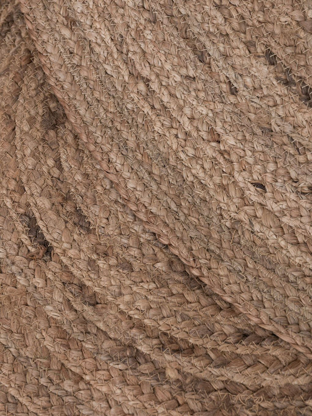 Kahverengi Jüt Yuvarlak Halı 90x90 cm-3