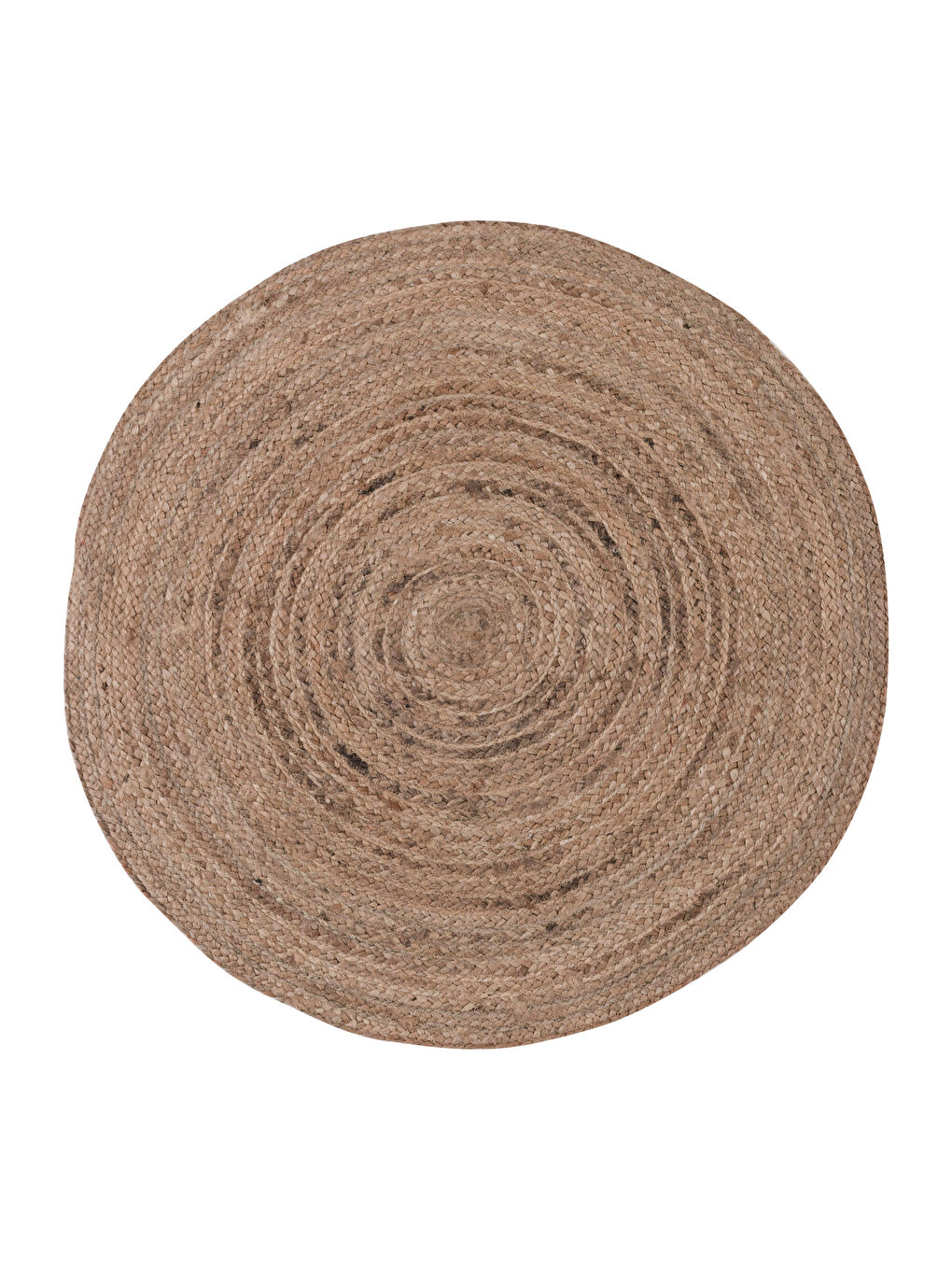Kahverengi Jüt Yuvarlak Halı 90x90 cm-4