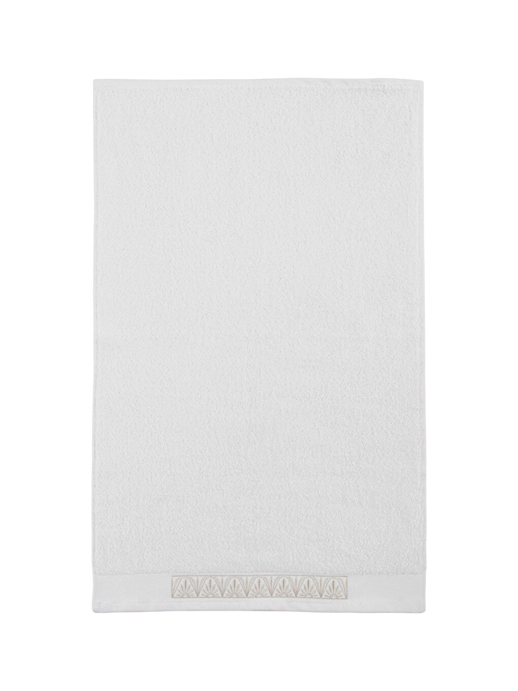 Beyaz Nakışlı Pamuklu Yüz Havlusu 50x80 cm-4