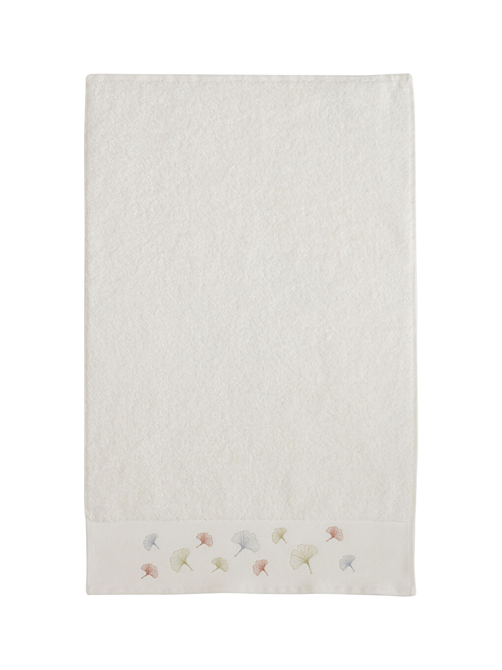 Ekru Çiçek Desenli Yüz Havlusu 50x80 cm-4