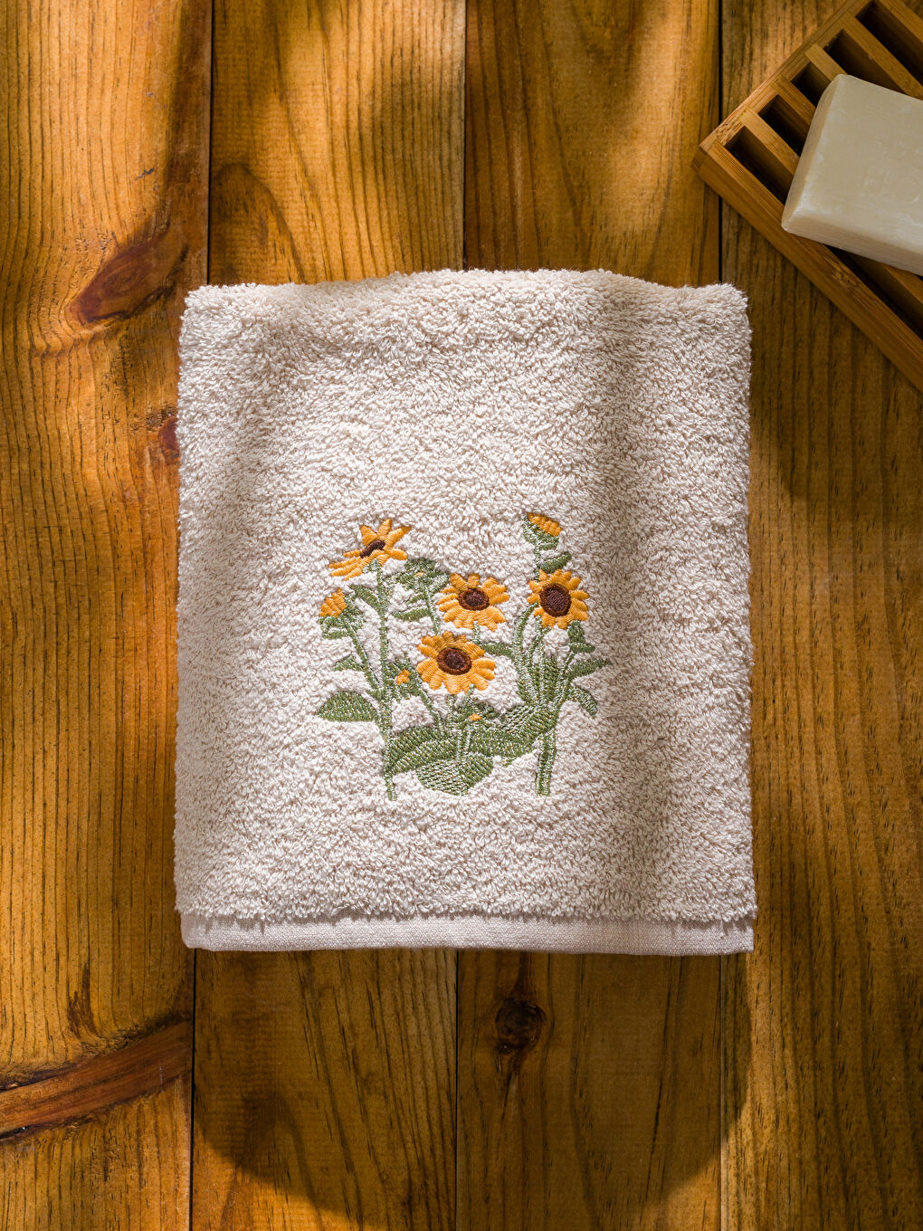 Serviette De Toilette Motif Tournesol 50x80 cm-2