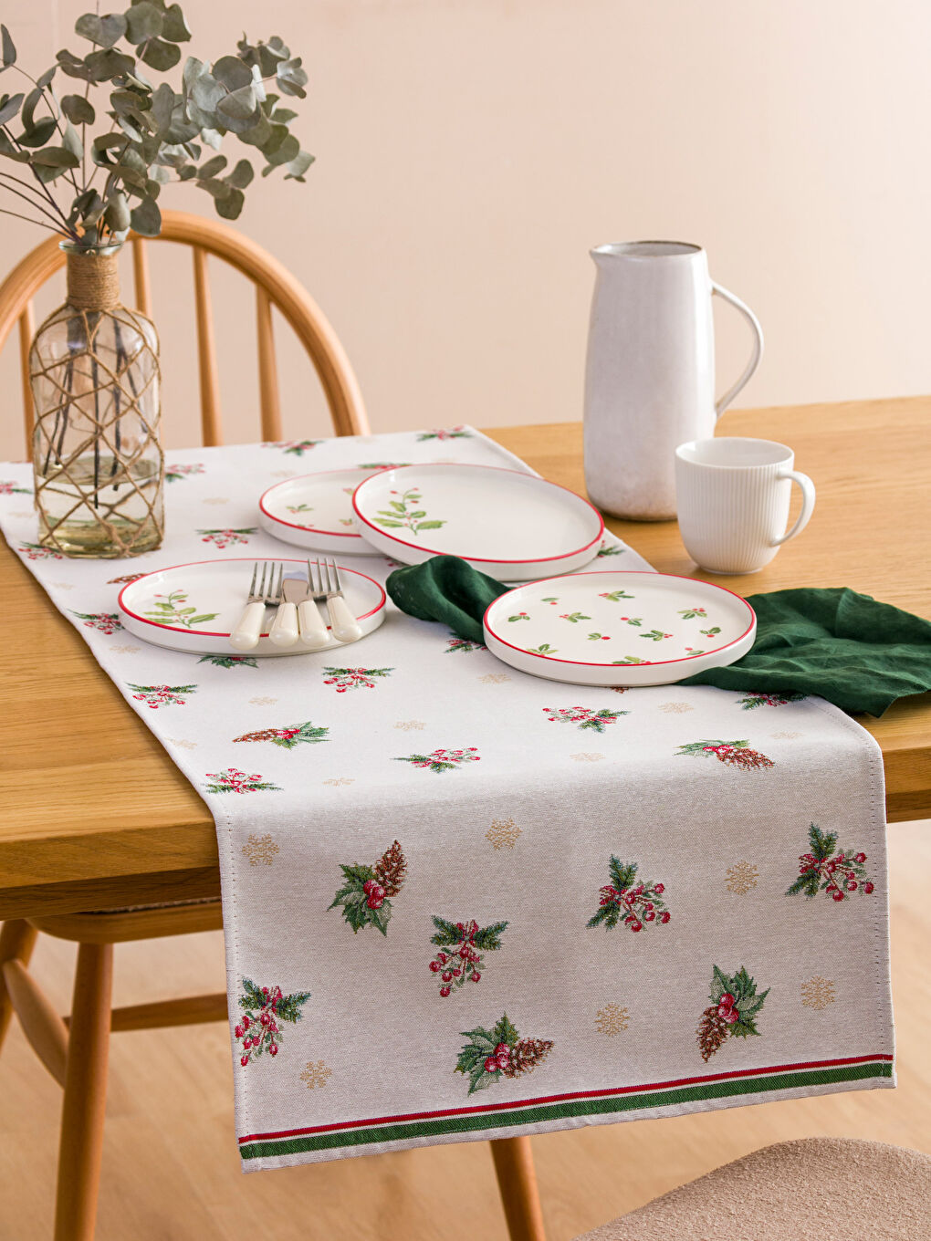 LCW HOME Christmas-Themed Runner 45x120 cm -W3DK54Z8-F9C