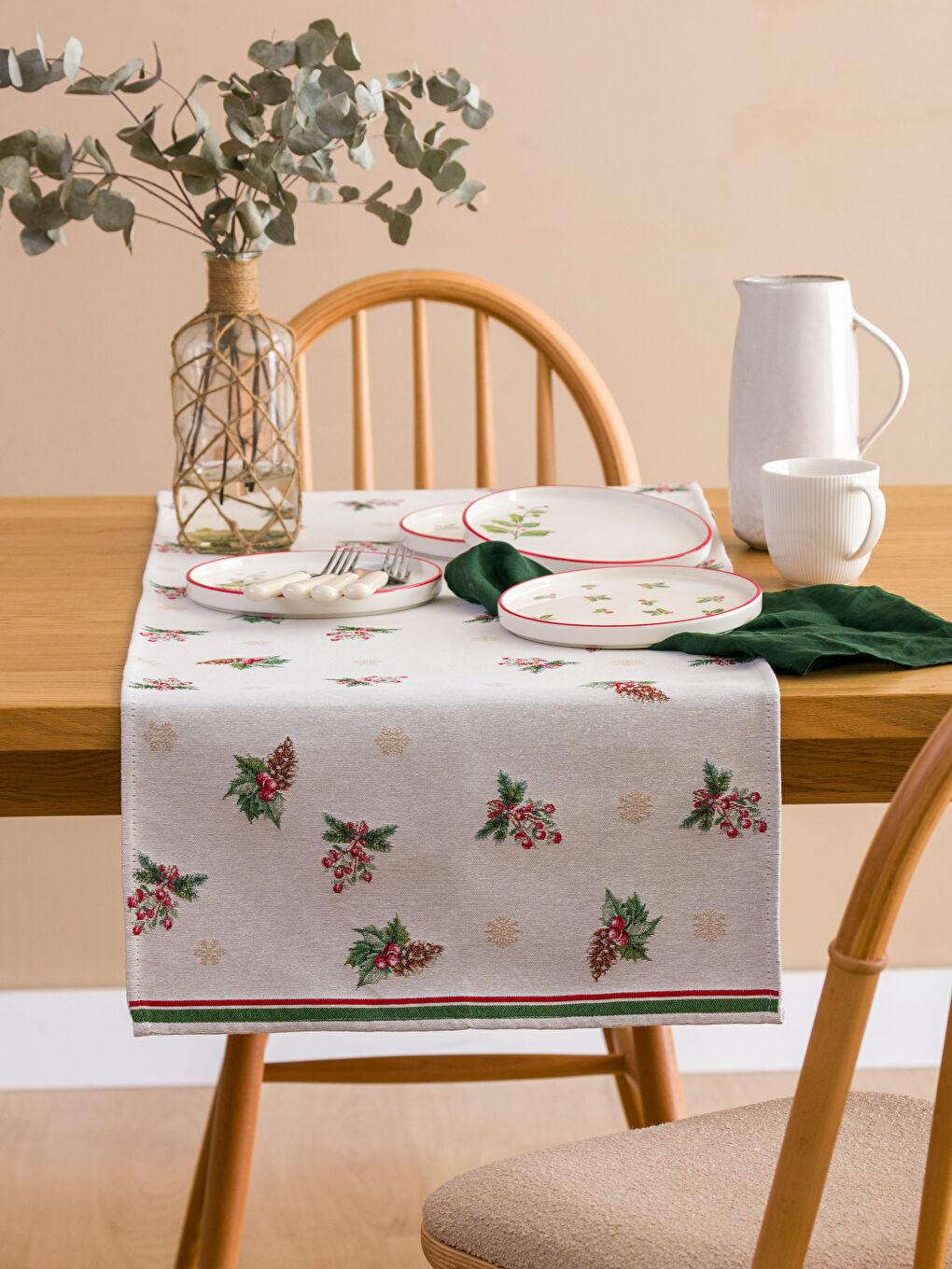 LCW HOME Christmas-Themed Runner 45x120 cm -W3DK54Z8-F9C