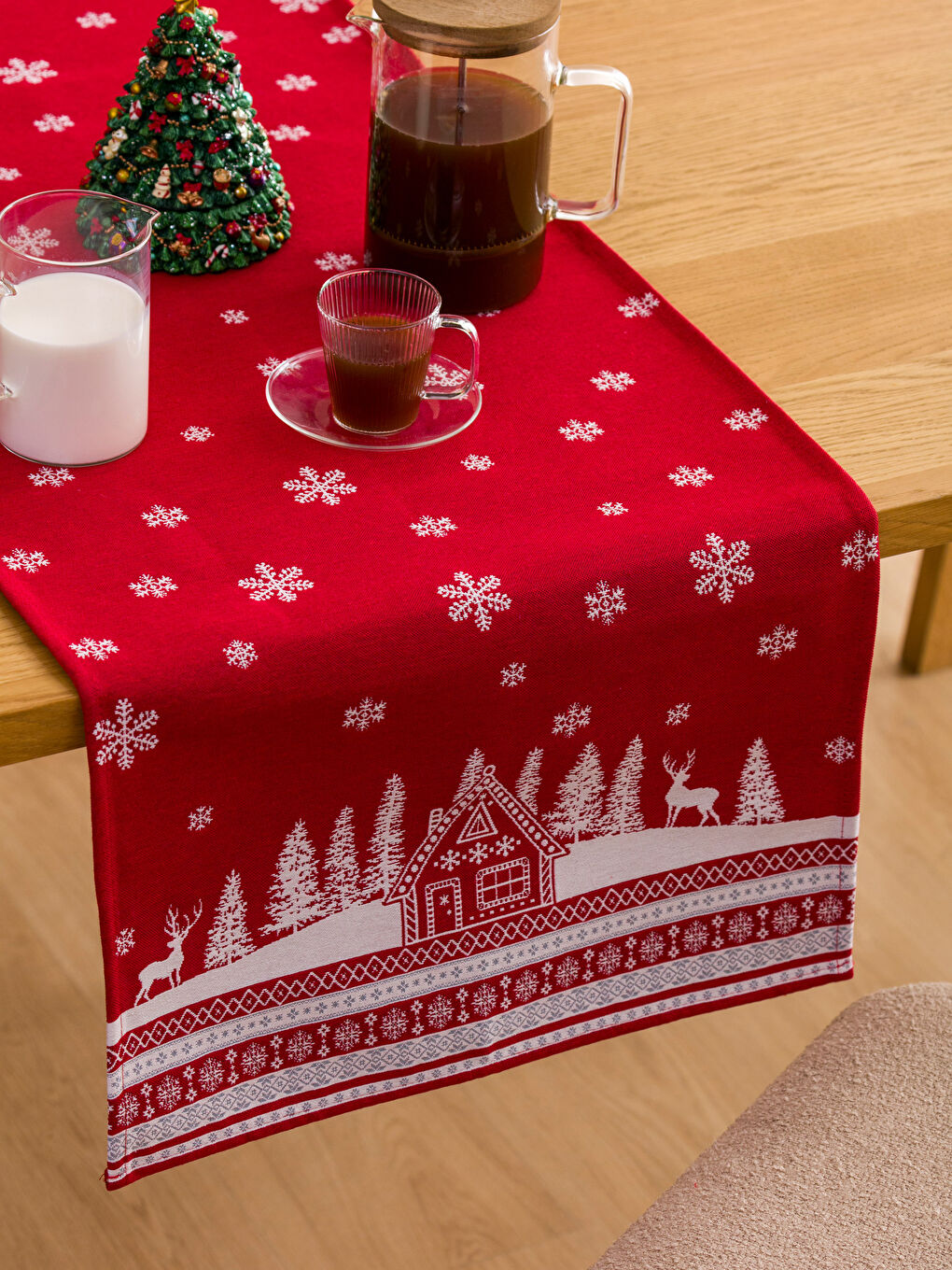 LCW HOME Christmas-Themed Runner 45x120 cm -W3DK58Z8-CTP
