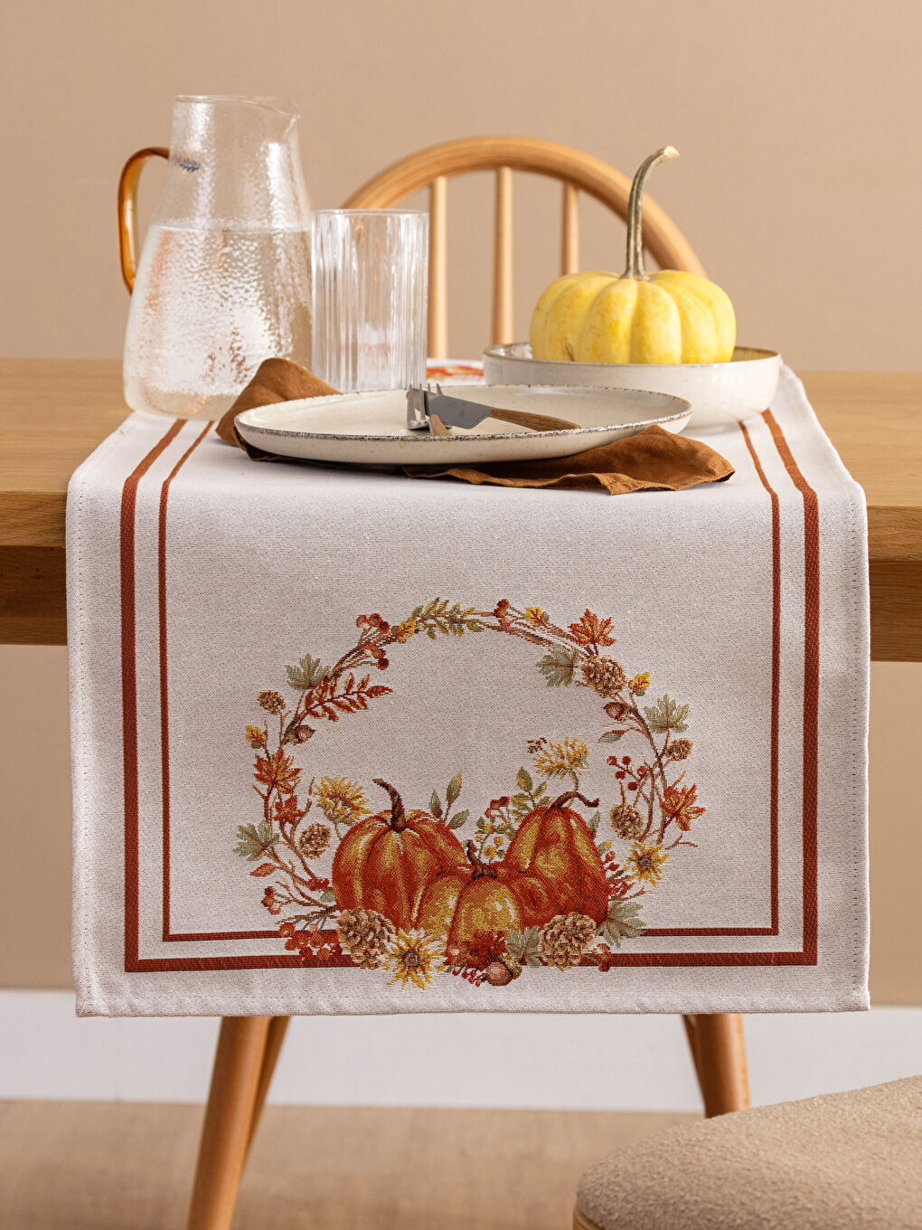LCW HOME Pumpkin Patterned Runner 45x120 cm -W3DK65Z8-F9C