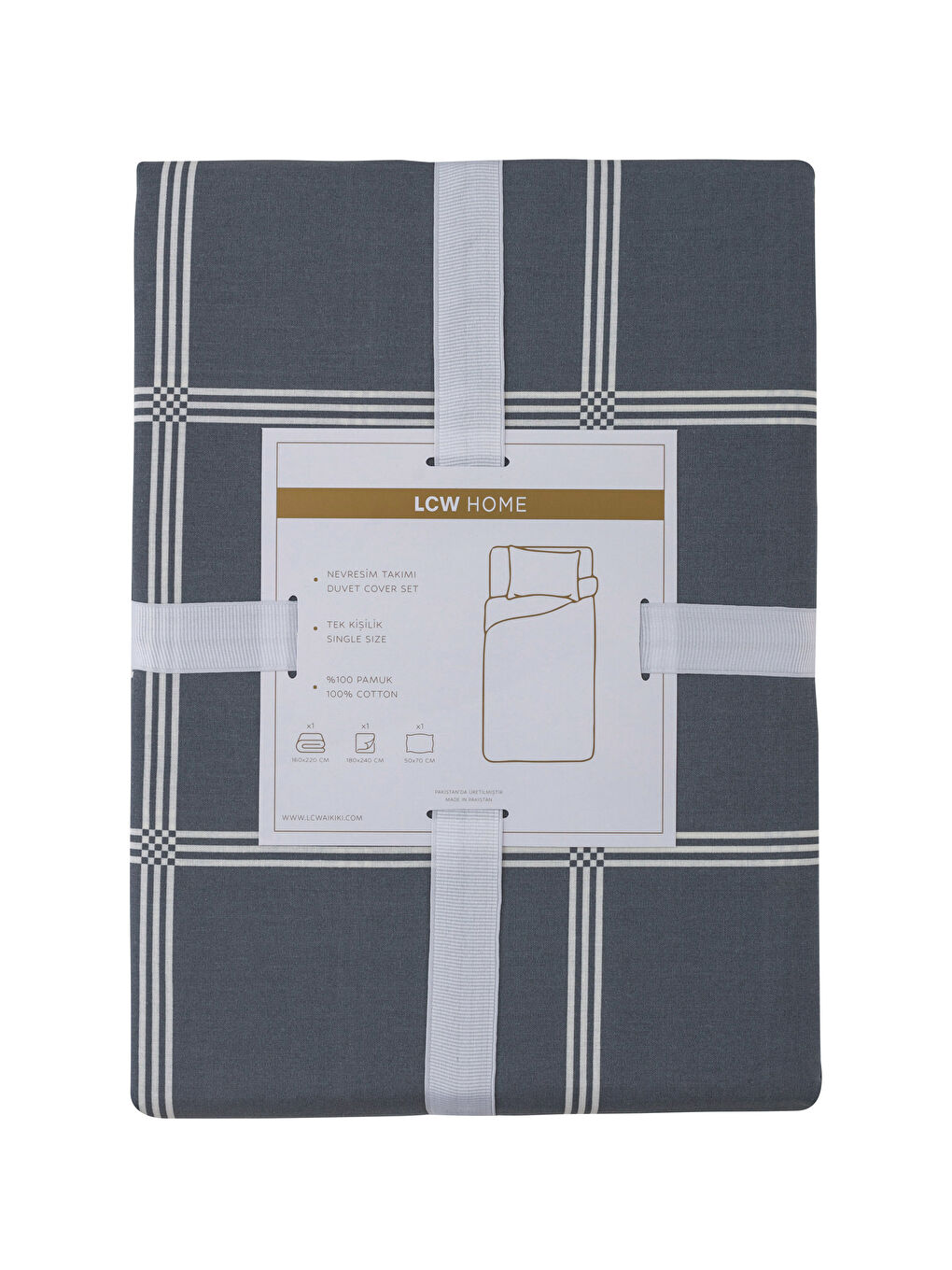 Karışık Ekose Desenli Tek Kişilik Nevresim Takımı-7