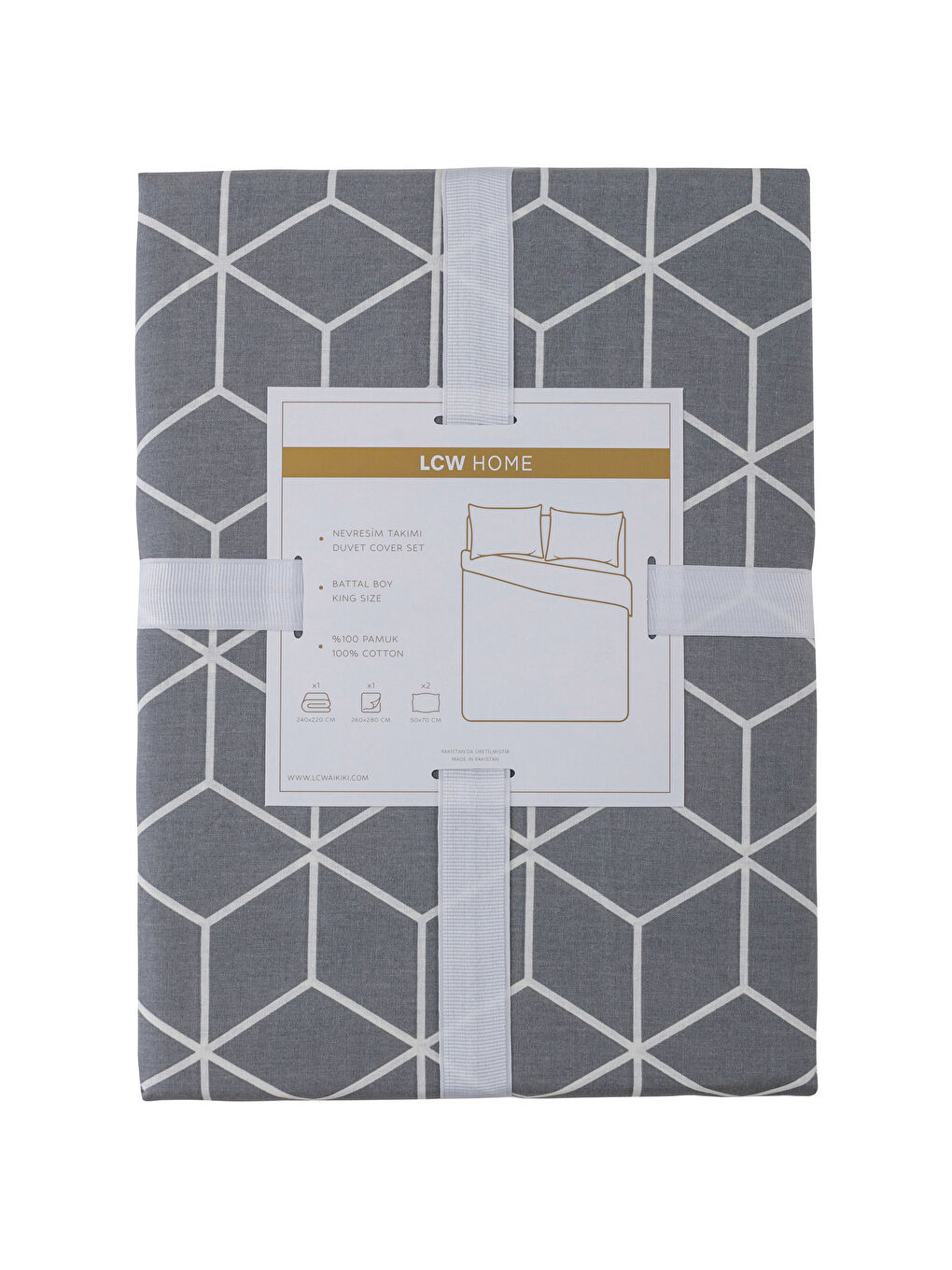 Geometric Patterned Double Duvet Cover Set-7