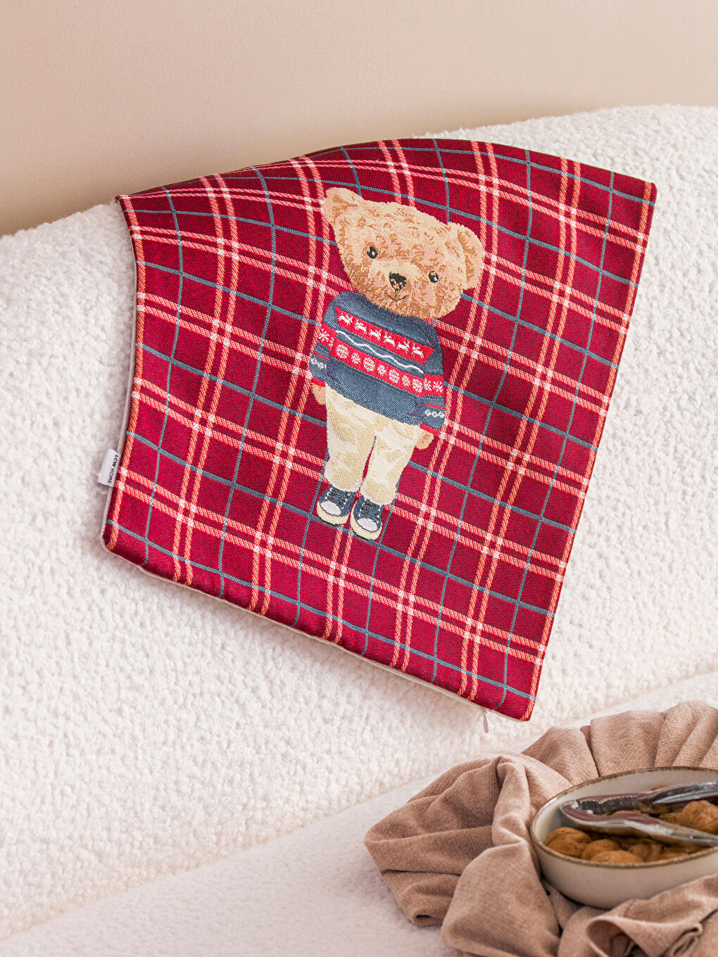 Navlaka za jastuk sa štampanim motivom medvedića 45x45 cm-1