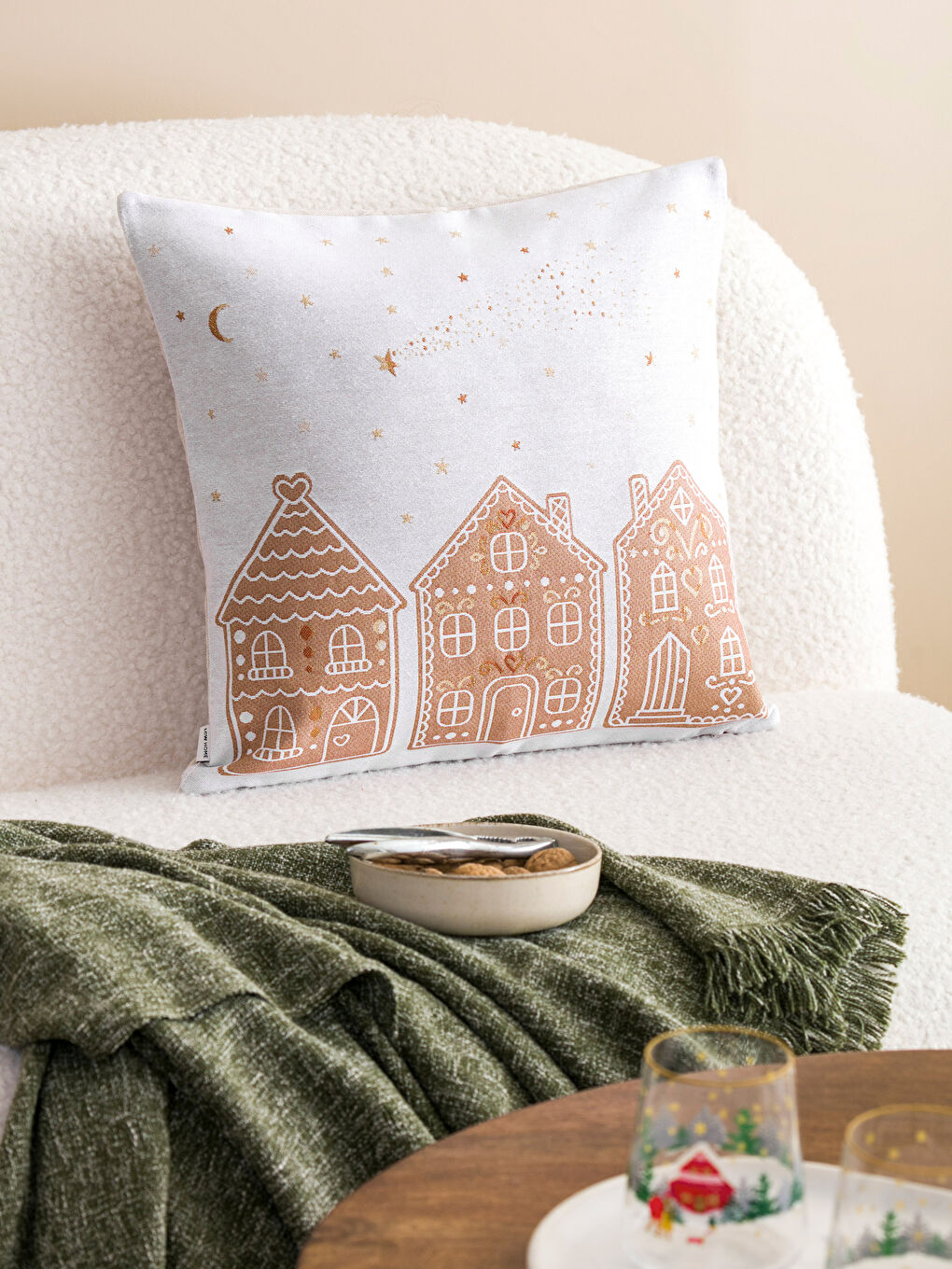 Housse de Coussin Thématique du Nouvel An 45x45 Cm