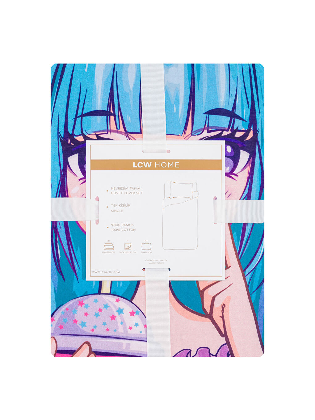 Karışık Baskılı Kız Çocuk Tek Kişilik Nevresim Takımı-7