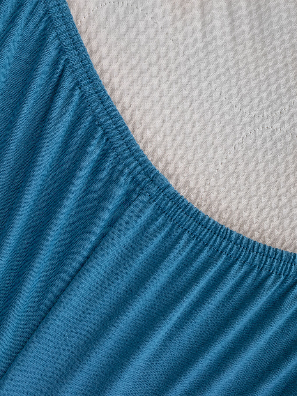 شرشف سرير مفرد مطاطي قطن سادة 100x200x30 سم-3