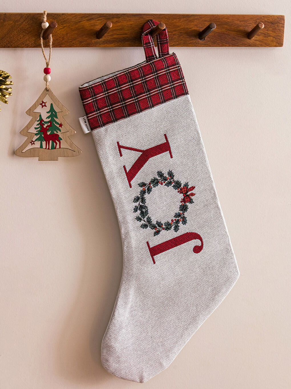 LCW HOME Christmas Themed Wall Decoration 25x48 cm -W3DN67Z8-F9C