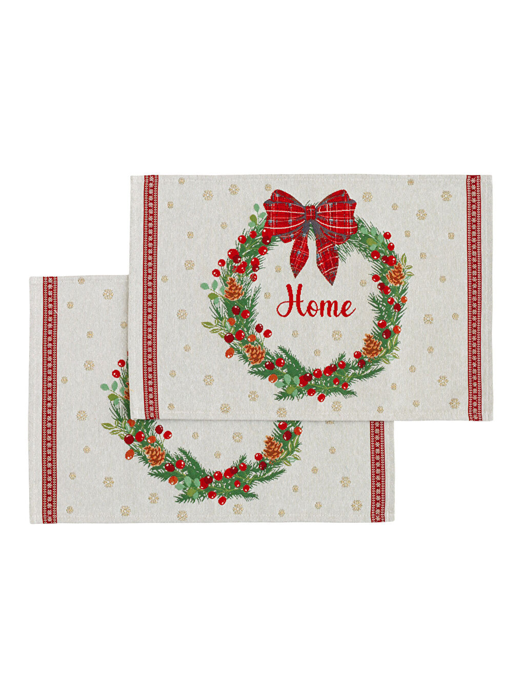 LCW HOME Christmas Themed Placemat 2 Pack 33X50 cm -W3DO98Z8-F9C