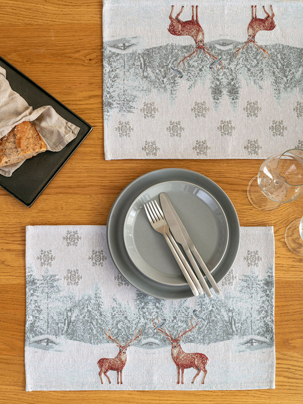 LCW HOME Patterned Placemat 2 Pcs 33x50 Cm -W3DP04Z8-F9C