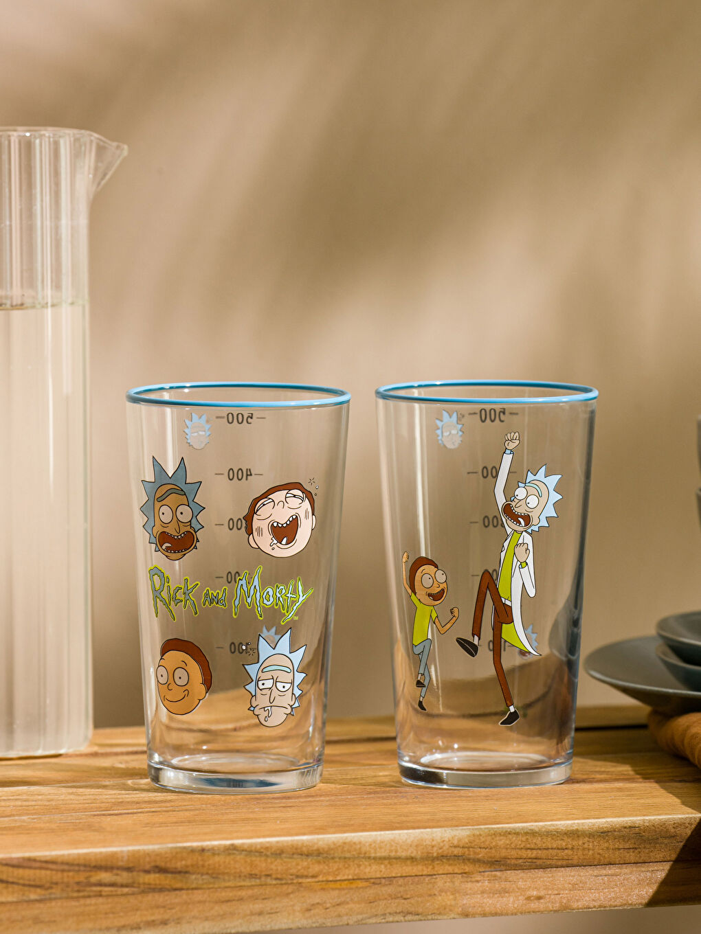 Rick and Morty Printed Glass Cup 2 Pcs 570 Ml-2