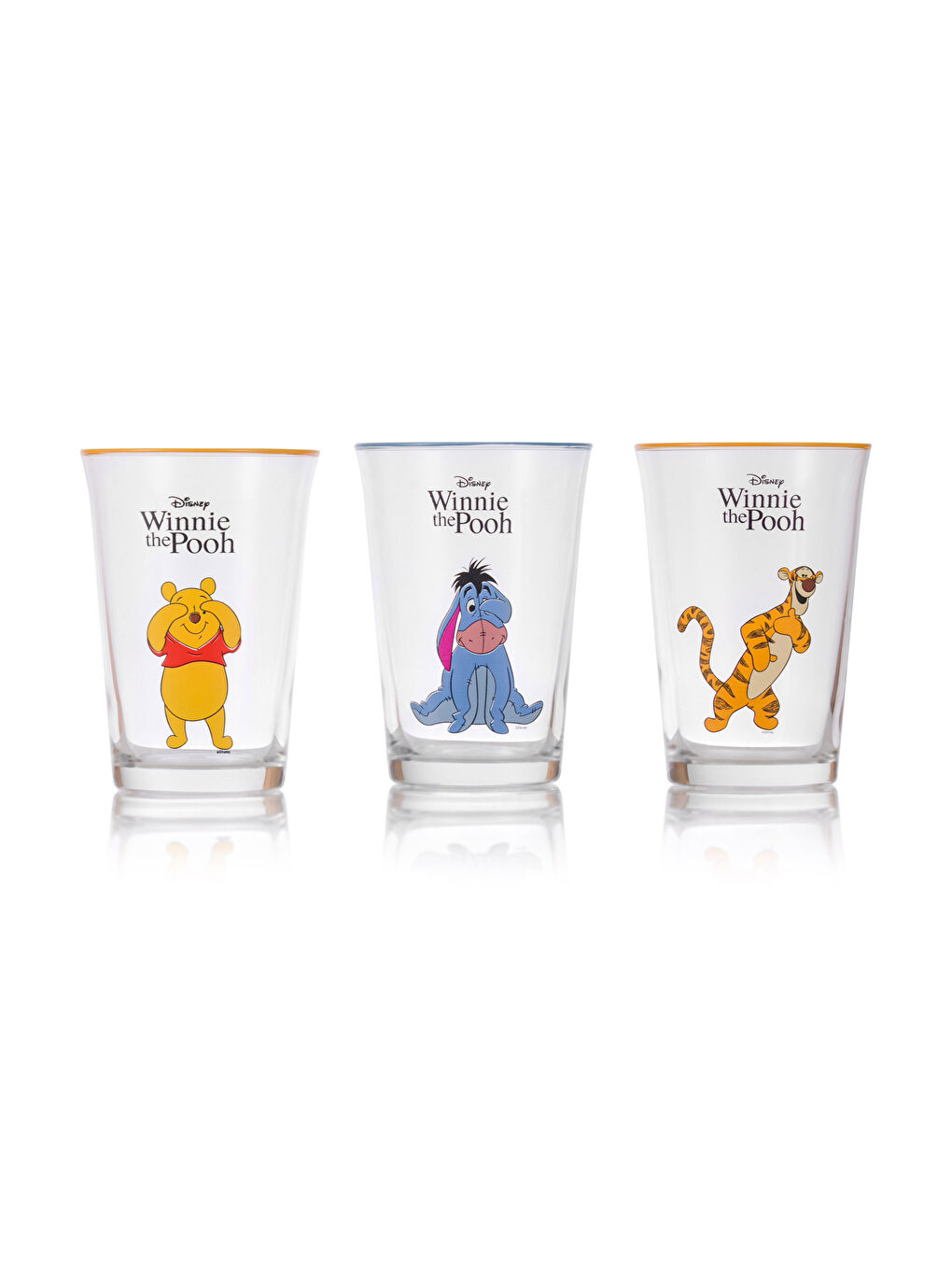 LCW HOME Karışık Baskılı Winnie the Pooh Baskılı 3 Parça Cam Bardak Seti - 4