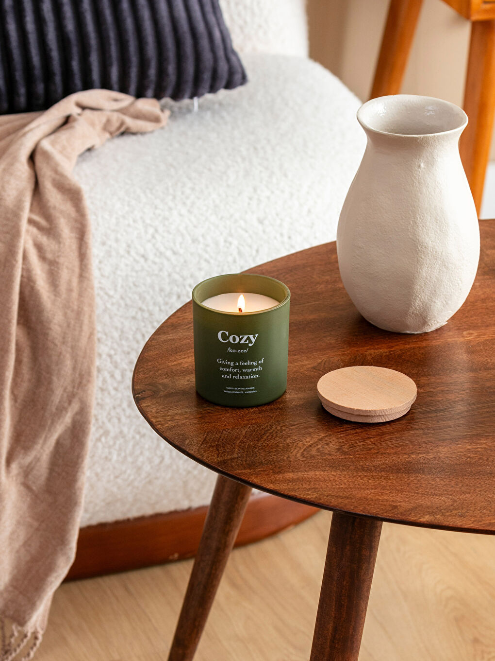 Yeşil Vanilya Kokulu Dekoratif Mum 190 g