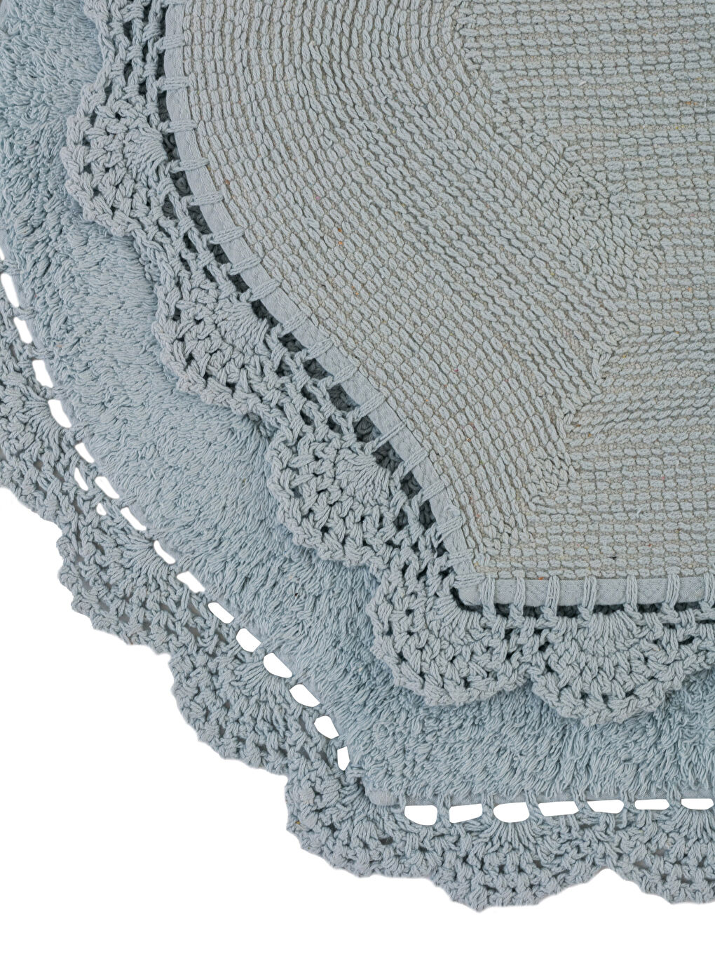 Lace Detailed Bath Mat 2 Pack-3