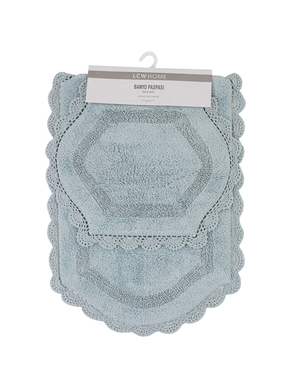 Lace Detailed Bath Mat 2 Pack-4