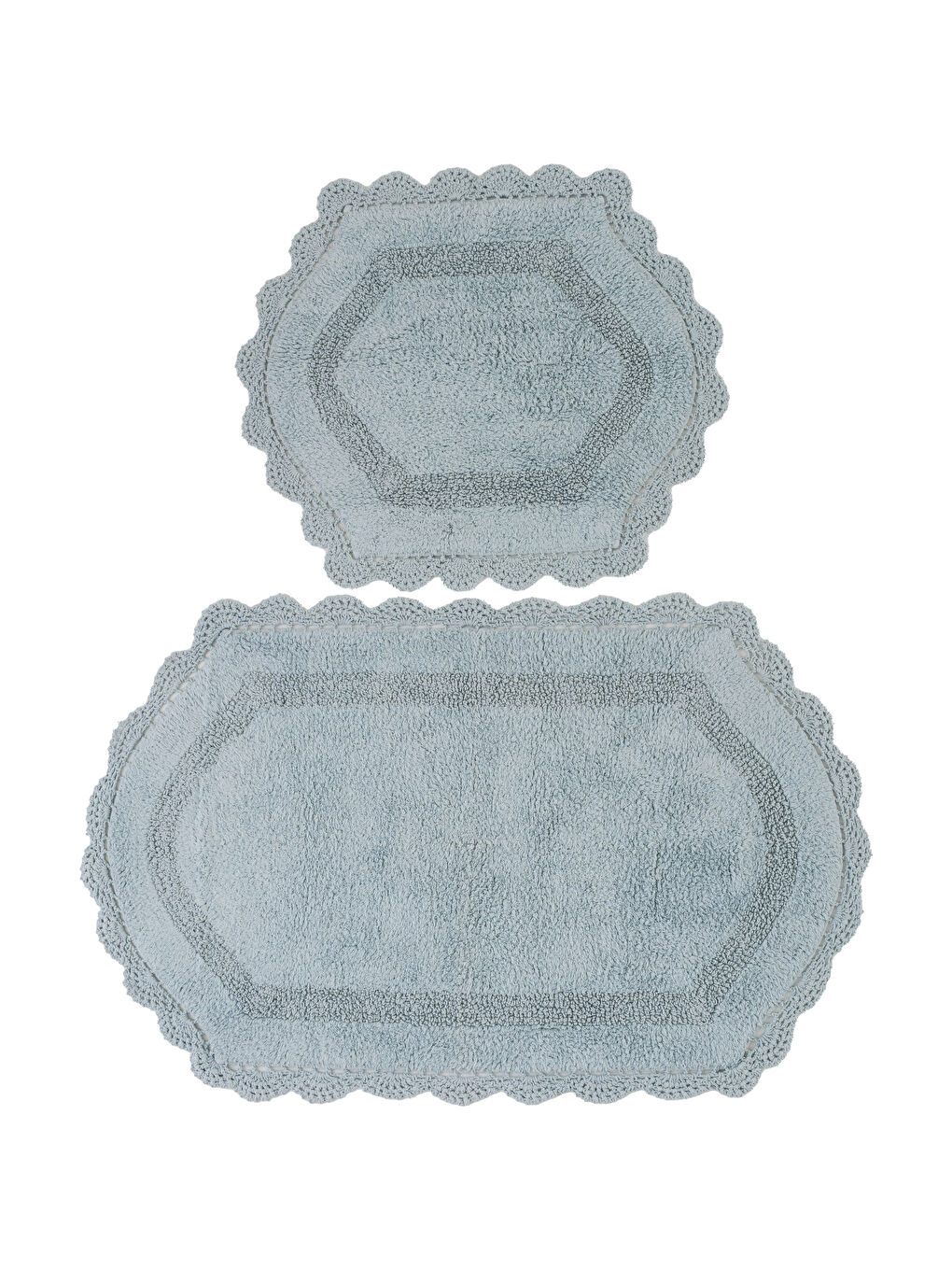 Lace Detailed Bath Mat 2 Pack-5