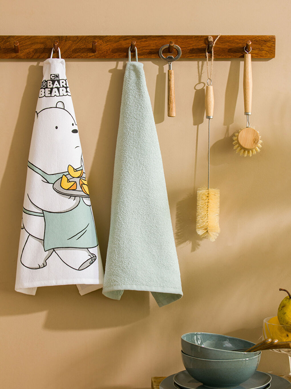 We Bare Bears Set 2 Cârpe de Uscat Imprimate 40x50 Cm