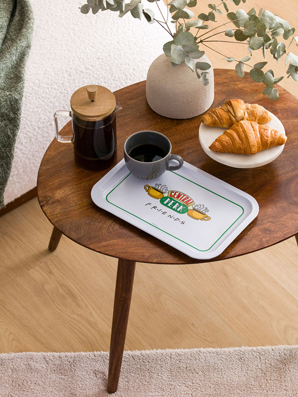 Karışık Friends Baskılı Metal Tepsi 35x23 cm