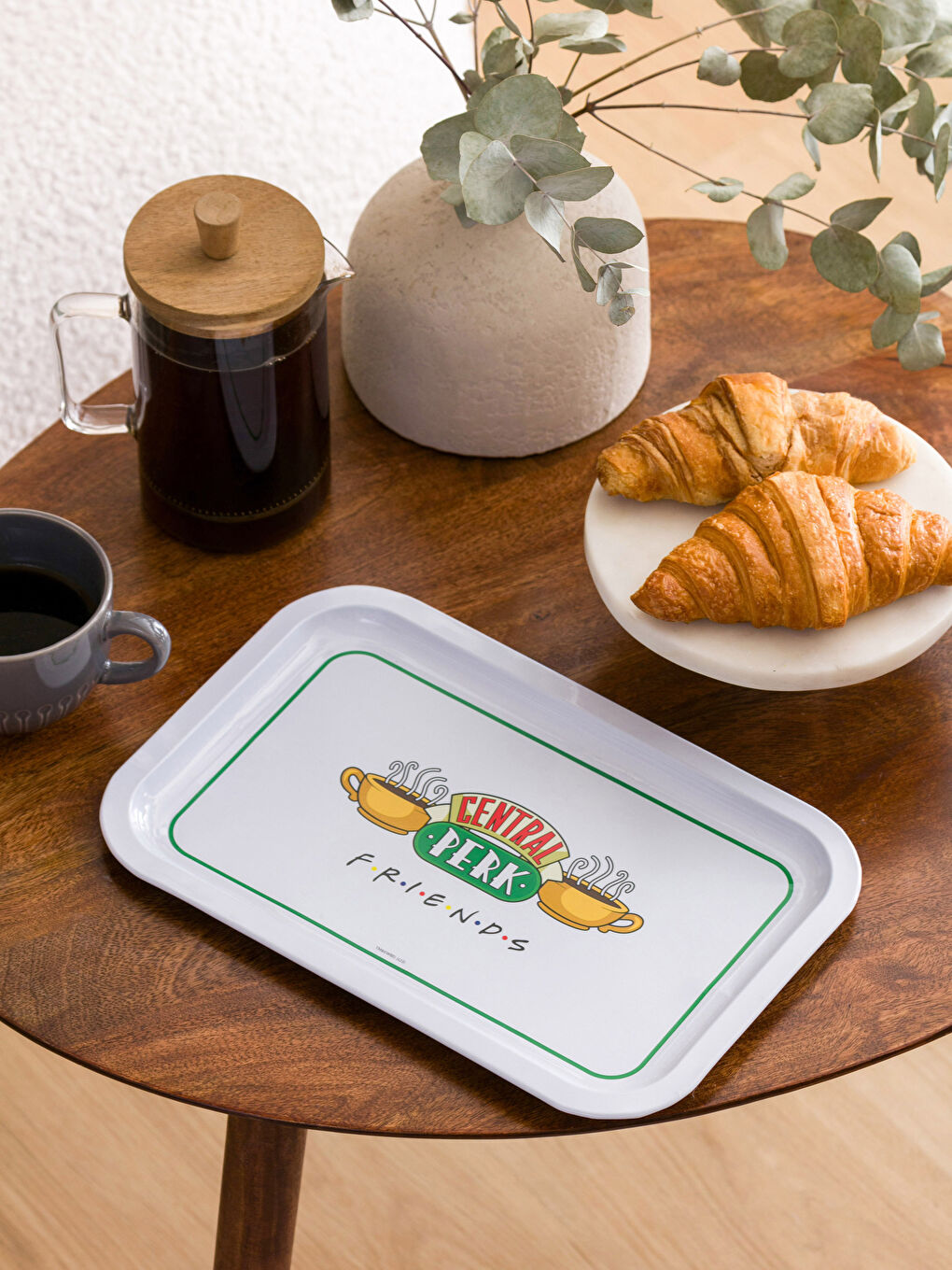 Karışık Friends Baskılı Metal Tepsi 35x23 cm-1