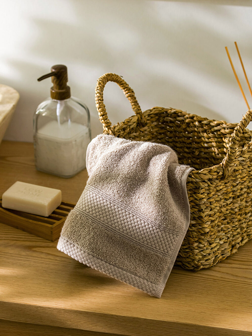 Kahverengi Pamuklu El Havlusu 33x33 cm-1