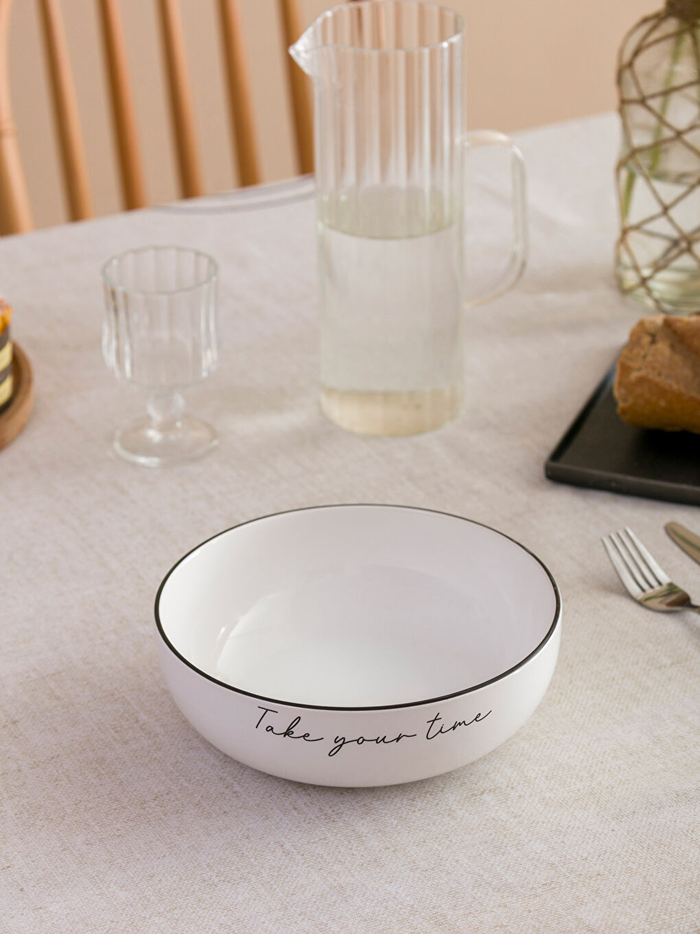 Siyah Seramik Salata Kasesi 23 cm-1