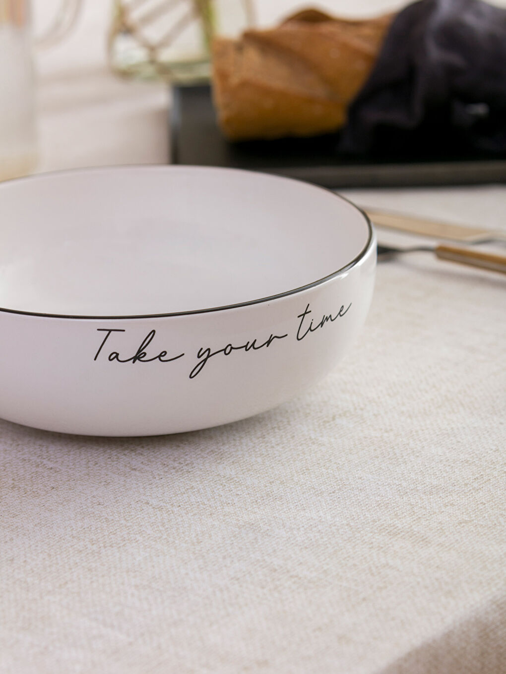 Siyah Seramik Salata Kasesi 23 cm-2