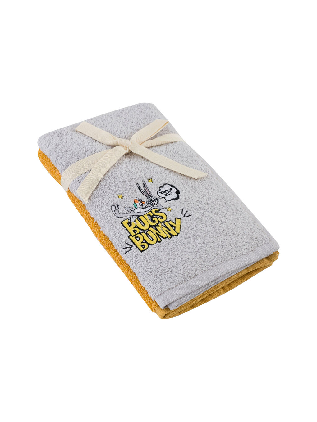 Serviette d'invité Brodée Bugs Bunny Lot de 2 30x50 cm-4